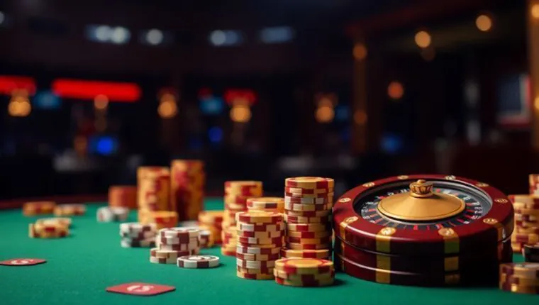 Mobile phone showing online casino app